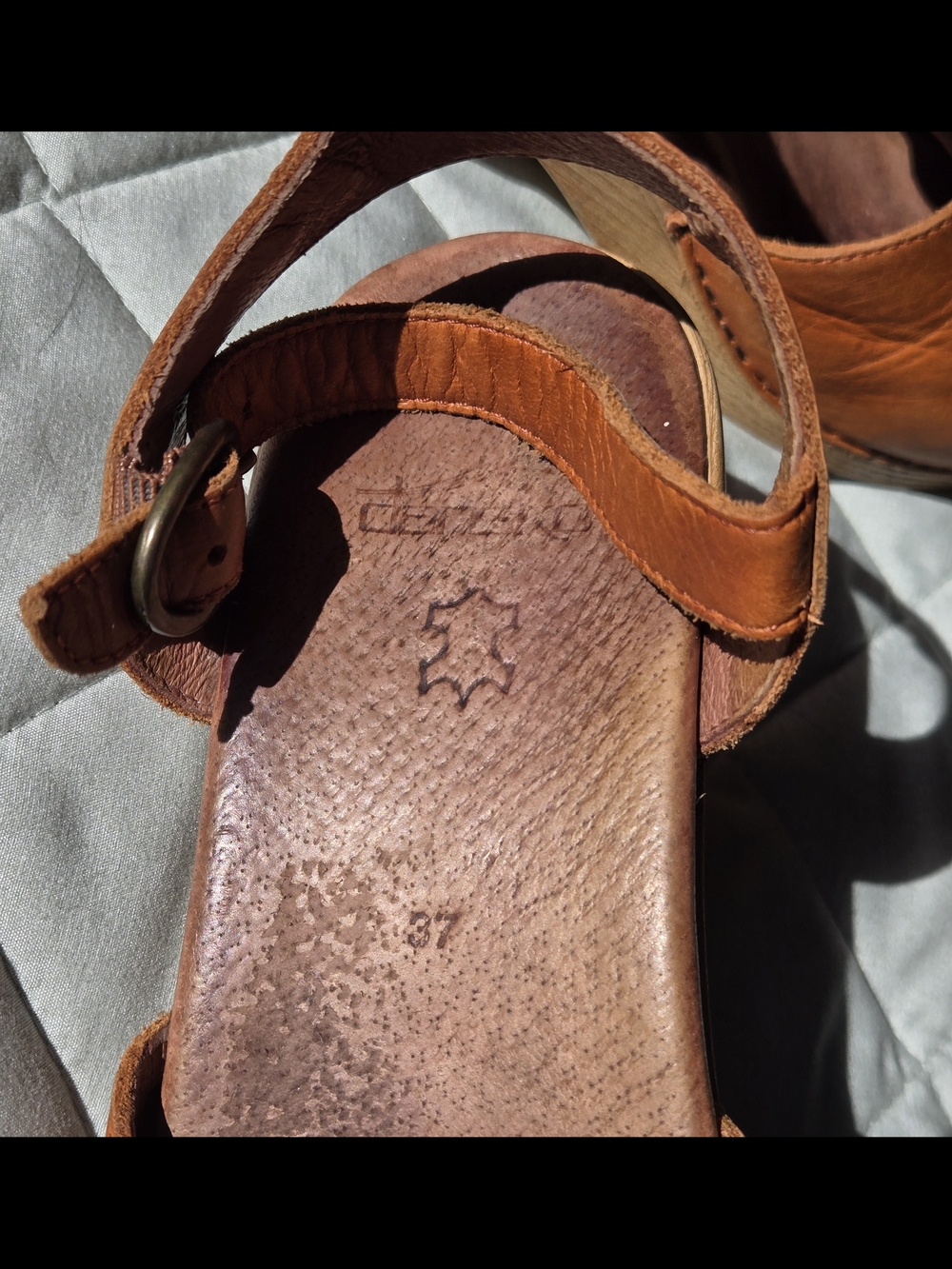 Dansko Tan Leather Mary Jane Clogs - Picture 2 of 5